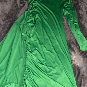 SHEIN Vibrant Green Long Sleeve Dress